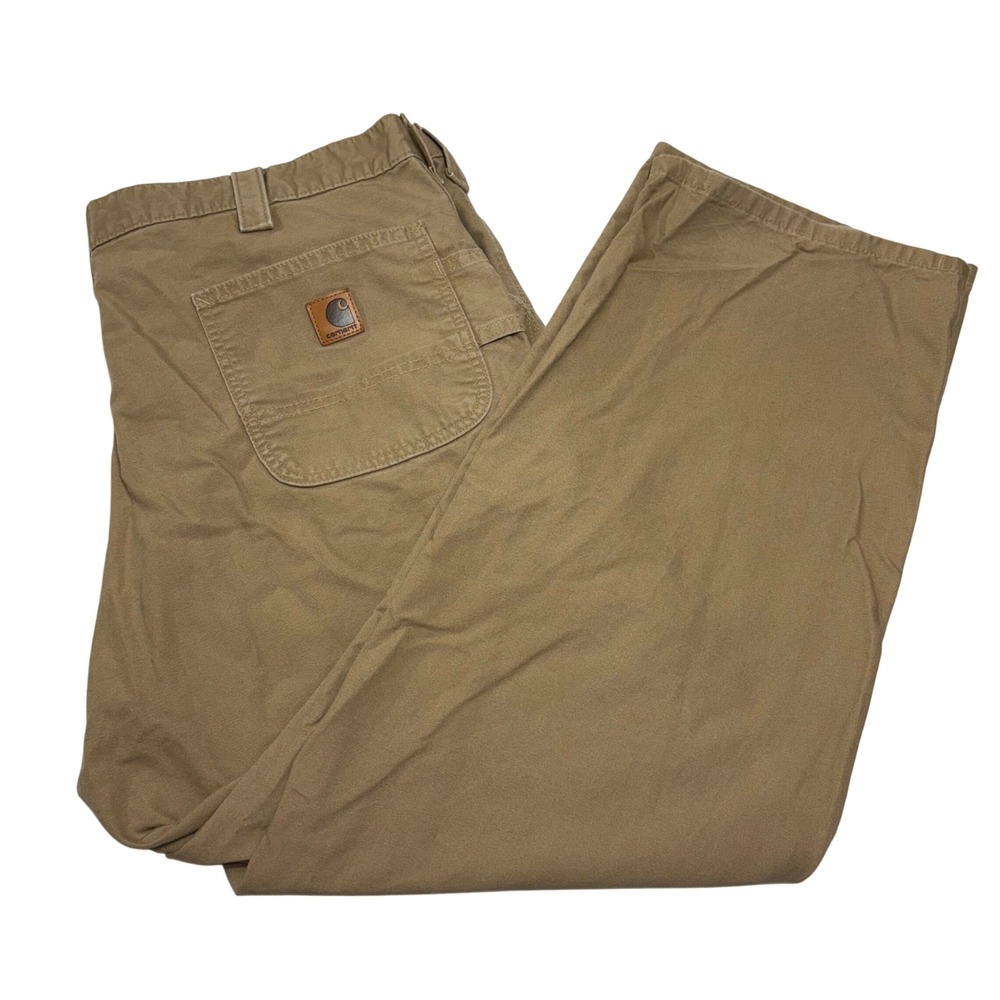 Carhartt B151 Canvas Carpenter Pants Mens 42x30 Khaki Original Dungaree Fit Work